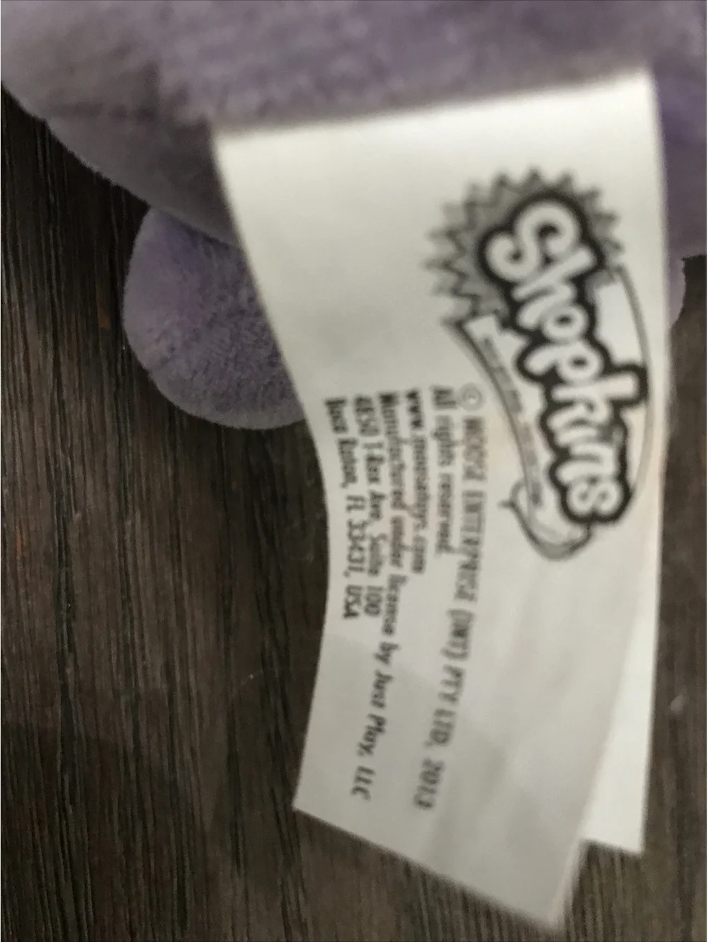 Shopkins Ice Cream Queen Purple Pink  Plush Toy EUC